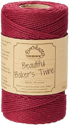 100m - Everlasto 'Solid' Beautiful Baker's Cotton Craft Twine (2mm approx) (TERRACOTTA)