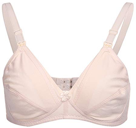 Reggiseno di maternità in Cotone Davanti Aperto Reggiseno di maternità in Gravidanza Reggiseno Allattamento per L'Allattamento(36/80-pelle)