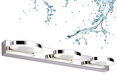 Led LáMpara De Espejo,9W 50Cm LáMpara De BañO Aplique De BañO Acero Inoxidable Ip20 Impermeable Aparato Espejo IluminacióN, Moderna LáMpara De Imagen para Espejo Muebles De Maquillaje,Coolwhite