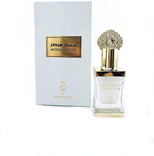 Perfume INTENSE MUSK 12 ml Almizcle blanco TAHARA Attar árabe Oriental Halal para hombre y mujer, 100% aceite sin alcohol de larga duración, Notas: violeta, rosa cedro, ámbar
