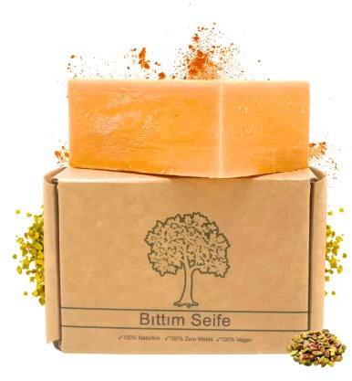 PAOS Bittimseife ca. 140g, belebende Haarseife, Naturkosmetik, Vegan, Keine Chemikalien, Traditionell, empfohlen bei Haarausfall, wie ein festes Shampoo