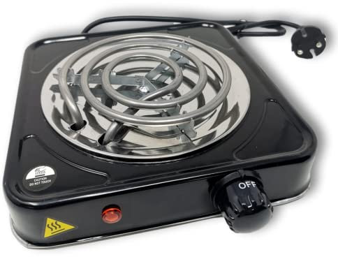 EKNA Accendifuoco a carbone per narghilè, a carbone, per narghilè, 1000 W, per narghilè, per narghilè, per narghilè, colore nero