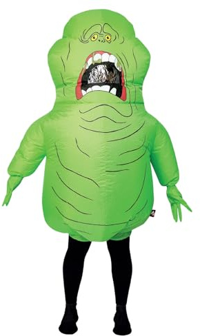 Smiffys Disfraz hinchable de Simer de Ghostbusters, Todo en uno con ventilador autohinchable Halloween, Carnaval