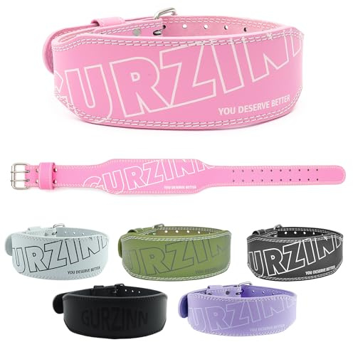 Fitness-Gewichthebergürtel aus Leder für Frauen mit 10,2 cm gepolsterter Lendenwirbelstütze für Powerlifting-Workout und Kniebeugen