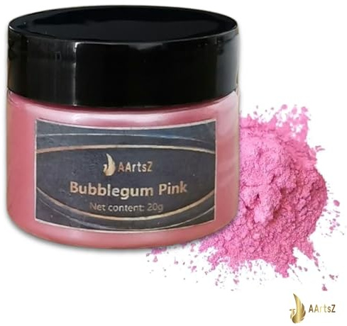 AArtsZ Farbpigmente Zweifarbige Puderfarbe für Kunstwerke aus Epoxidharz (Bubblegum Pink)