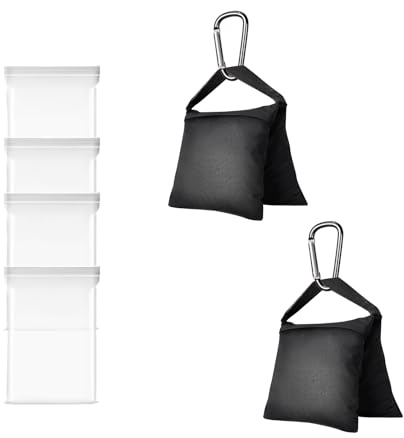 HolaDream Heavy Duty Sandbags - Weight Sand Bags without Sand Design for Photography Backdrop Stand, Light Stand, Tripod, Photo Studio, Outdoor Patio & Live Productions - 2 Pack (Black)