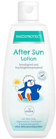 PAEDIPROTECT After Sun Lotion 200 ml, für Baby, Kinder und Erwachsene, kühlende Bodylotion mit Aloe Vera für Gesicht und Körper, ohne Mikroplastik, vegan