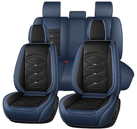 Roguzm Autositzbezüge Universal passend für Passat CC B6 B5 B8 VW Polo Golf 4 5 6 7 MK4 Tguan 2018 Camry Vollschutz Nappa Sitzbezüge