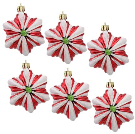 ERINGOGO 6pezzi Decorazioni Palline di Natale da Appendere per Albero per Feste Natalizie Forniture e Accessori per Decorare Casa e Albero di Natale