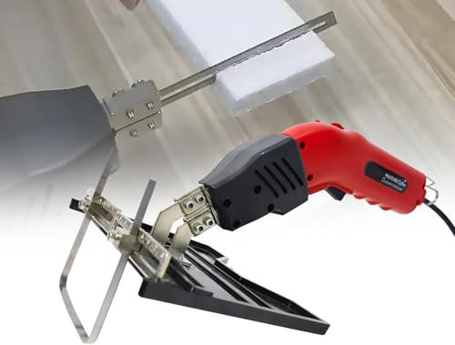 Annuod Cortadora de Cuerda eléctrica con Cuchilla Caliente de 200 W/250 W, para ranurado, Escultura y Corte, máquina cortadora de Espuma, con Regla de Placa ranurada y Cuchilla Plegable.(Ks200)