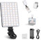 NEEWER BASICS Clip on LED Selfie Light Compatible with iPhone, 2000mAh Rechargeable, Phone Clamp Holder & Cleaning Cloth, Webcam Laptop Zoom Video Conference Recording Makeup Fill Lighting, NL-60AI