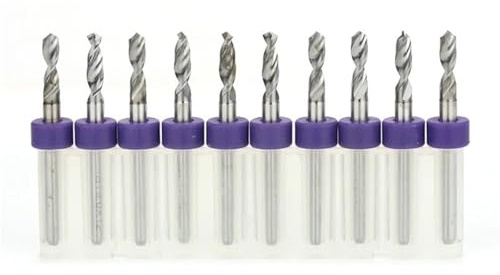 10-teiliges PCB-Bohrer-Set, Hartmetall-Mikrobohrer For Leiterplatten, 1/8 Zoll Fester Schaft, CNC-Bits Aus Wolframstahl, 0,1–3,175 Mm(PCB 3.0mm 10pcs)