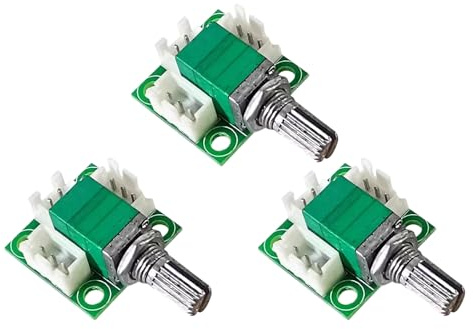 BUBEFSKD 2-Kanal B50K Lautstärkeregler Potentiometer Mit Abgedichteter Adapterplatine Und Integrierten Schaltern. Stereo Potentiometer Adapterplatine Mit Anschlusskabeln
