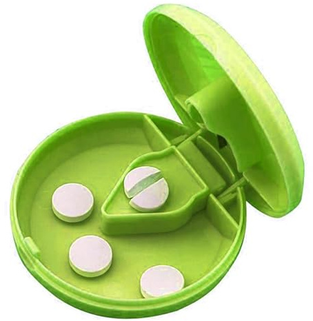 Tagliapillole da viaggio | Tagliapillole salva-lavoro con lame per pillole piccole e grandi,Dispenser portatile per pillole con tacca per compresse, integratori, medicinali