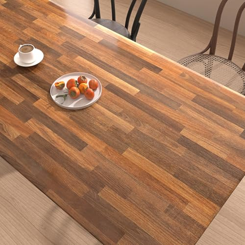LaCheery Carta Adesiva per Mobili Color Legno Scuro Rivestimento Adesivo Cucina 40cm x 200cm Pellicola Adesiva per Mobili Effetto Legno Marrone Vinile Decorativo per Top Piano Cucina Tavolo Armadio