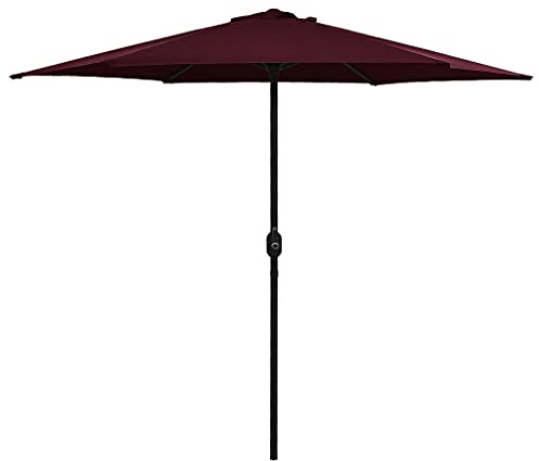 Solivagant Parasol de Jardin et mât en Aluminium 270x246 cm Rouge Bordeaux,(4.45 KG)
