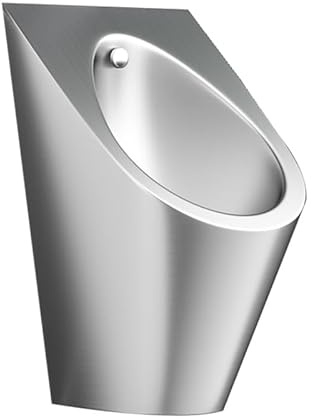 Vasca per orinatoio da uomo a parete, in acciaio inox 304, per adulti, per uso domestico e commerciale, soluzione per servizi igienici pubblici, design elegante color argento