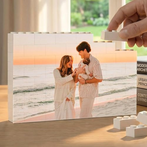 Cristal Plaque - Puzzle Personalizado con Foto | Rompecabezas de Bloques Apilables Premium | Regalo Original y Emotivo para Cumpleaños, Aniversario y San Valentín | Decoración Interactiva