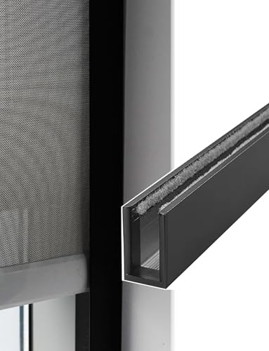 PVC-ljusblockerare, Ljusblockerande U-kanallister i aluminium for rullgardiner(110cm/43.3in)