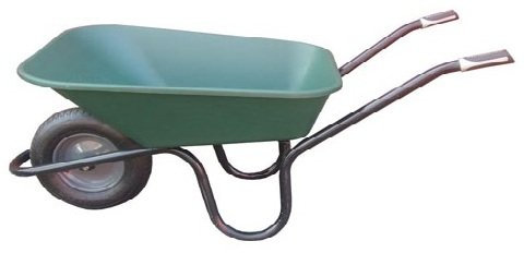 KetoPlastics WHEELBARROW 85 LITRE GREEN PLASTIC PAN MADE IN UK