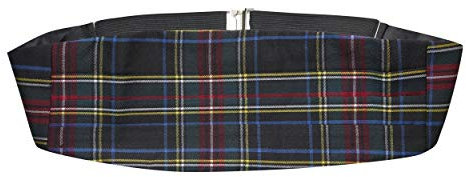 King & Priory Dunkelgrüner Kummerbund mit Schottenkaro-Muster, für formelle Veranstaltungen, Grün , Einheitsgröße