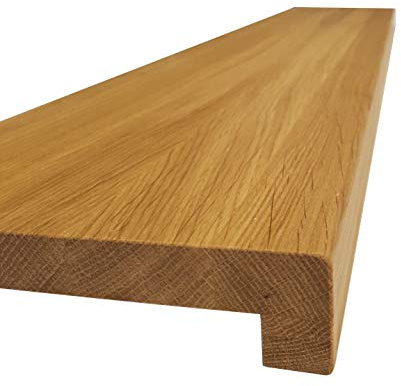 Holz-Projekt-Summer Fensterbank Eiche Massivholz Treppenstufe Renovierungsstufe Trittstufe Maßanfertigung (25 x 140cm, Oberfläche geölt)