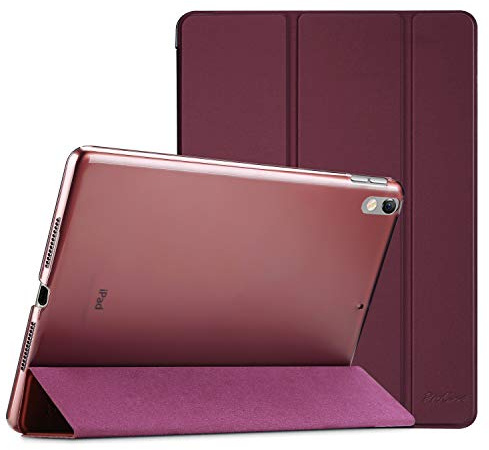 ProCase Hülle für 10,5 Zoll iPad Air 3 2019/ iPad Pro 2017, Ultra Dünn Case Cover mit transluzenter Rückseite, Auto Schlafen/Wachen Schutzhülle Kompatibel mit iPad Air 3 (3rd Gen)/ iPad Pro 10.5 -Wine