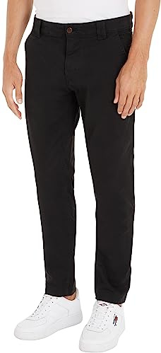 Tommy Jeans Herr chinos TJM Scanton Chino Pant Slim Fit, svart (svart), 34 W/32 l, svart, 34W / 32L