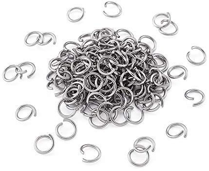 Cheriswelry Biegeringe aus Edelstahl, offen, 7 mm, 20 Gauge, rund, Metall-Verbinder für Schmuckherstellung, 500 Stück