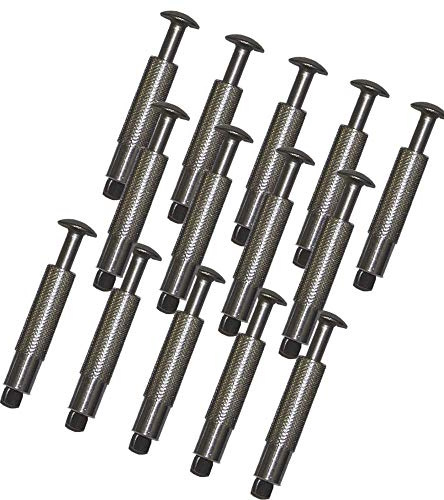 Tornillo de Anclaje para Lona, cobertor de Piscina. 100% INOX (Acero-Aluminio) y escamoteable MONOBLOC. Pack de: (14 Uds)