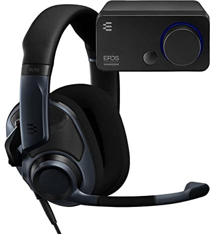 EPOS H6Pro + GSX 300 Bundle - Für PC, Mac,Gaming Dac/Externe USB-Soundkarte mit 7.1 Surround Sound, hochauflösende Audio EQ Voreinstellungen für Gaming, Filme und Musik – Gaming Soundkarte, Black
