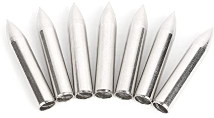 HNZMDY 12/24 pièces Points de Champ de Flèche 65 Grain Pointes de Flèche en Métal pour Flèches en Bois de Bambou de 5.5mm Ciblage de Tir à l'arc (24)