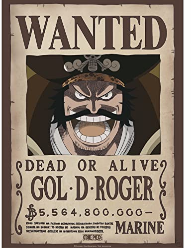 GB Eye Poster One Piece Wanted Gol D. Roger – Offizielles Produkt – Poster – Größe 52 x 38 cm