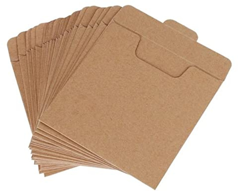Alipis CD Taschen zum Sicheren Aufbewahren und Mitnehmen mit Verschluss Kraftpapier 25 Stück CD Hüllen Tragbare und Verschleißfeste von Filmen und Musik