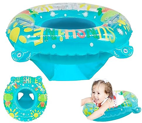 KLDmruty Premium Swimming Float, Inflatable Swimming Ring with Seat for Infants and Toddlers, 6-36 Months - Pool Float Water Toys Swimming Aid(Blue)