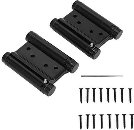 Shipenophy Double Action Spring Hinge, 1 Pair Automatic Gate Spring Hinge Rustproof Multi Layer Processing Two Way Door Hinge Stainless Steel for Fence