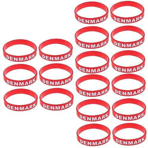 BESPORTBLE 3er-set Armbänder Für Dänemark Silikon-armband Mit Länderflagge Für Sport Und Veranstaltungen 6 Stück * 3