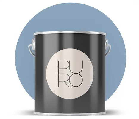 Livingwalls PURO Premium Wandfarbe c3005 - Malerfarbe mit sehr hoher Deckkraft - matte hochwertige Innenfarbe in Blau - 5l