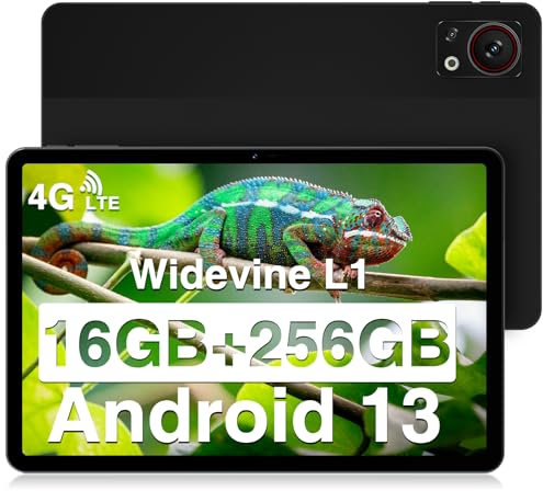 DOOGEE T30S Tablette Android 13, 11 Pouces 2.4K, 16GO RAM + 256GO ROM/TF 1TB, Octa Core+5G WiFi, 13MP+8MP, Widevine L1, Graphique, Noir