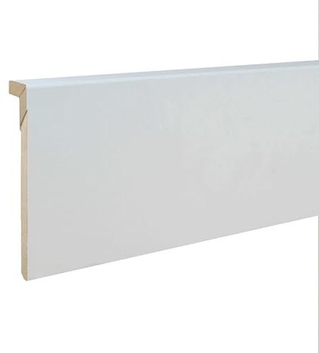 PROVISTON Surplinthe 22 x 130 x 2440 mm MDF Prépeinte Plinthe carré lot de 6