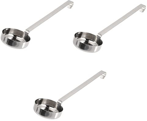 Amosfun 3pcs Soup Spoon Kitchen Ladle for Sauce Spread Long Handle for Pizzas Sauce Easy to Use