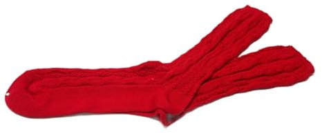 Trachtenstrümpfe rot handgekettelt Luise Steiner 100% Baumwolle (DE/NL/SE/PL, Numerisch, 44, 45, Regular, Regular, rot)