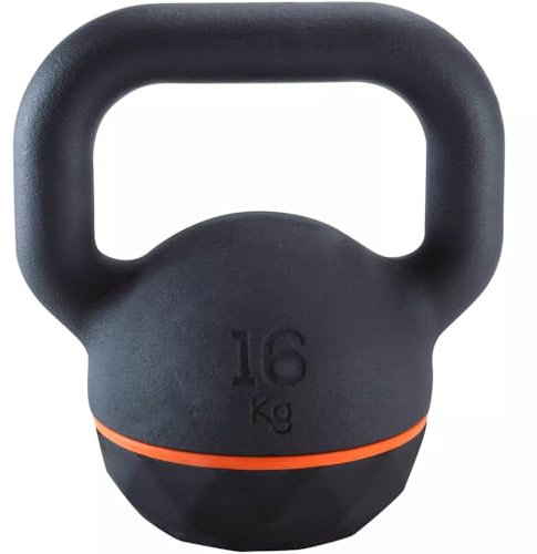 Kettlebell-Gewichte Fitness Für Frauen Zu Hause Kugelhantel, Muskeltraining Im Fitnessstudio Kugelgewicht, Ergonomischer Griff, Fitnessgeräte(Orange-16kg)