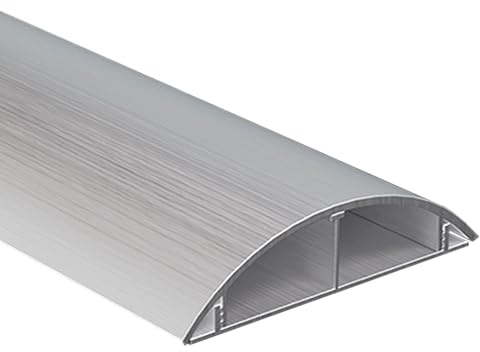 YLLSMGS Passacavi Pavimento Canale per Nascondere I Cavi in ​​Metallo Autoadesivo 100cm di Canalina Passacavi Esterno Decorativa(55 * 15mm/2.16 * 0.59in)