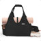 HUALIANG Sporttasche Damen, 25L Yogatasche Groß Reisetasche mit Schuhfach, Tragetasche Herren Sport Gym Yoga Bag für Yogamatten, Schwimmtasche für Gym Yoga Sauna Shopping Schwarz
