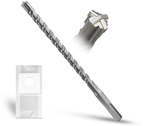 METOTY SDS Plus Drill Bit 10 mm x 160 mm, Masonry Drill, Hammer Drill, Concrete Drill, for Stone, Concrete, Natural Stone, Brick Wall