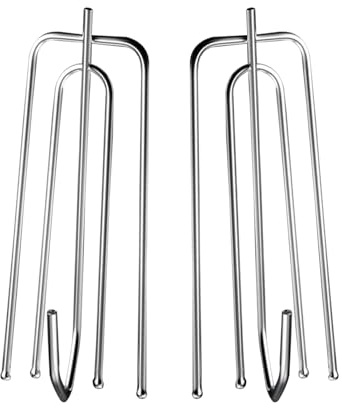 40 Stück Gardinenhaken Metall Schienen Gardinen Vorhang Haken zum Einhängen Zubehör Curtain Hooks Gardienen Klemme Gardinen Haken Zubehör Edelstahl
