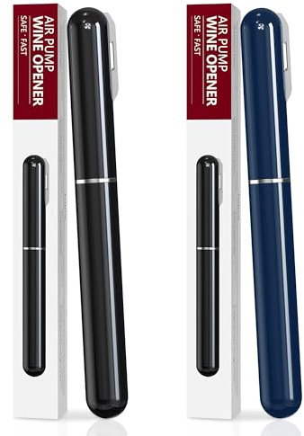 Zssxysm 2 Pezzi Apribottiglie a Pressione d'Aria con Tagliacapsule, Cavatappi Pompa Professionale, Portatile Tascabile ad Aria Apribottiglies, Accessori Vino Regalo