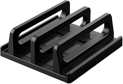 CYairong-22 Laptop Stand Vertical Laptop Stand, 4 in 1 Space-Saving Vertical Laptop Dock Desktop Laptop Holder Laptop Riser(Black)