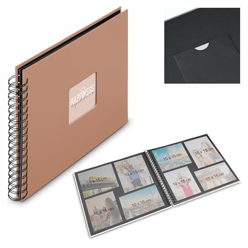 Spiral-Album Fine Art, 36x32 cm, 50 weiße Seiten, Terra | Fotoalbum Terra, 50 weiße Seiten, 36x32 cm, Einstecktasche im Cover, Strukturpapier, zum Selbstgestalten
